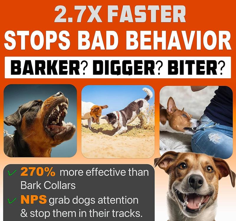 NPS 2024 Release Dog Bark Deterrent Device Stops Bad Behavior - No need yell or swat, Just point to a dog, Hit the button - Long-range ultrasonic