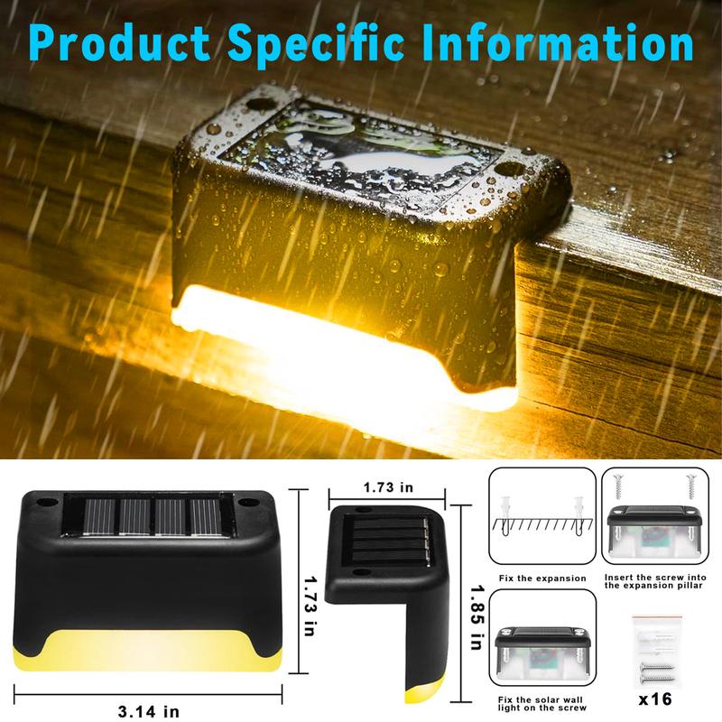Deck Lights 16 Pack, Waterproof Led Lights for Outdoor Stairs, Step, Fence, Yard, Patio, and Pathway