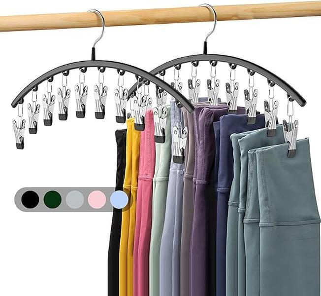 Curved Design Hanger with 10Clips ,(two for one)