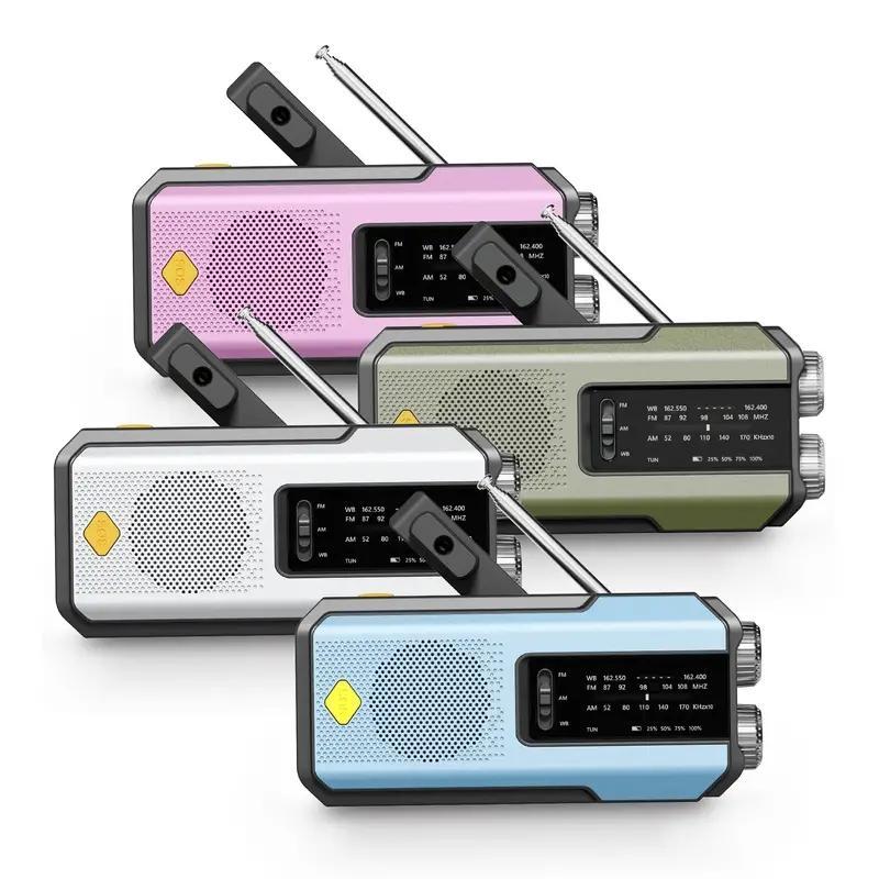 Hand-Crank/Solar Radio, Emergency Audio Radio Equipment with 5000mAh Power Bank & LED Light,