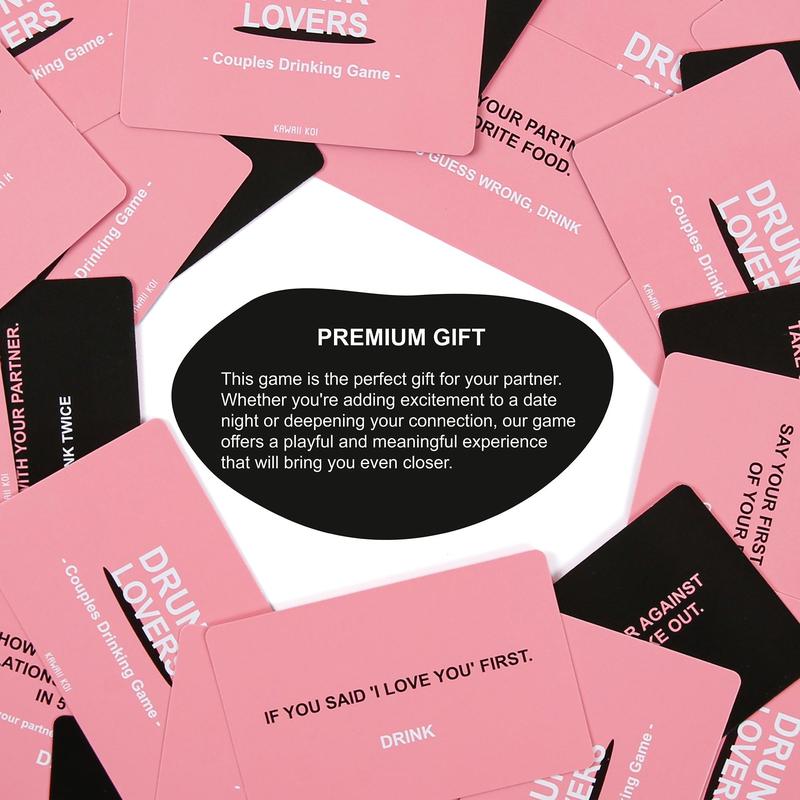 Couples Drinking Game Card, Entertaining Game for Promoting Relationship, Gaming Gift