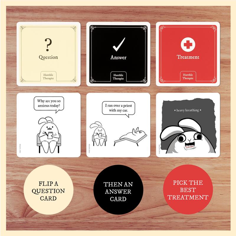 Exploding Kittens Horrible Therapist: Base Edition 3-8 Players - Ages 17+ - 15 Minutes to Play - Party Game, Family Game Night,