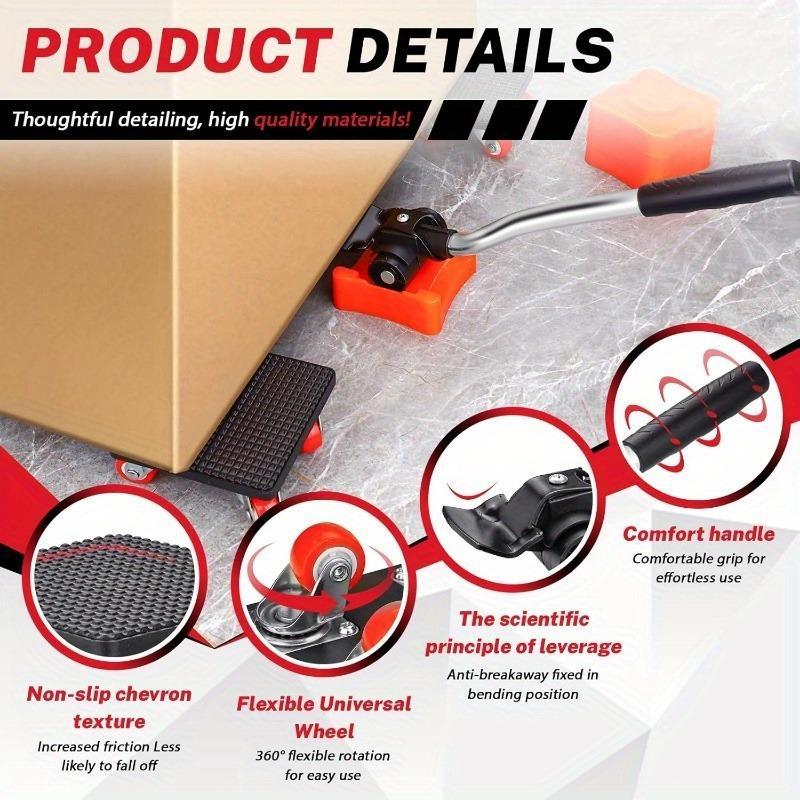 360° Rotatable Furniture Moving Tool, Furniture Moving Wheel, Furniture Moving Tool for Bed, Sofa, Desk