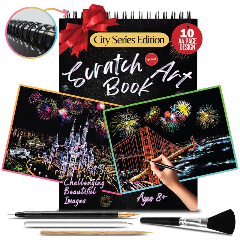 Scratch Art Book - Colorful City Series Scratch Art