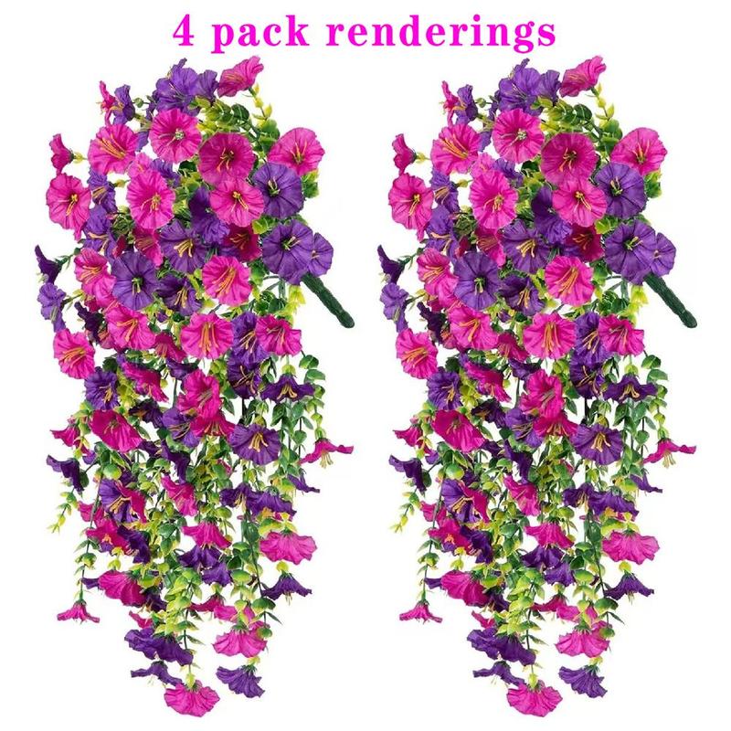 Artificial Hanging Flowers, Uv Resistant Realistic Hanging Plants for Home Garden Decor