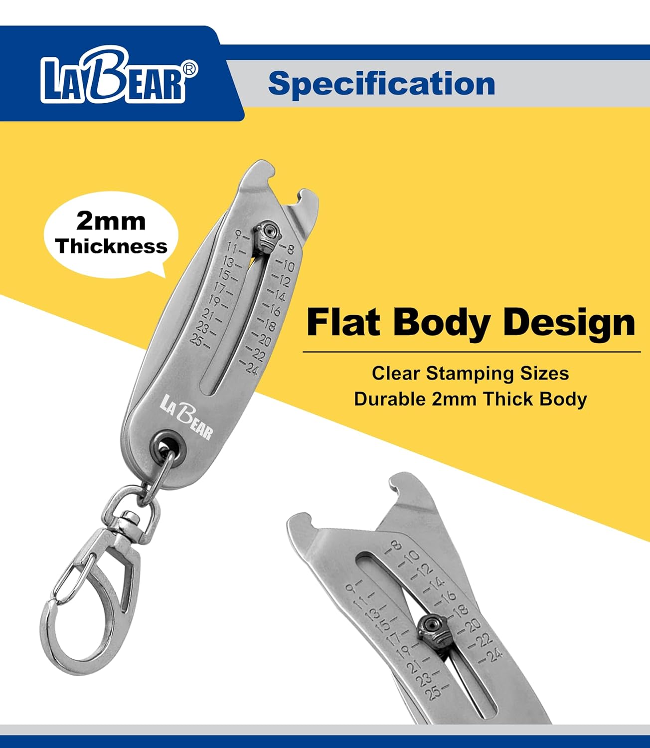 LABEAR-Tool Nut and Bolt Head Size Catcher, Gauge 5/16