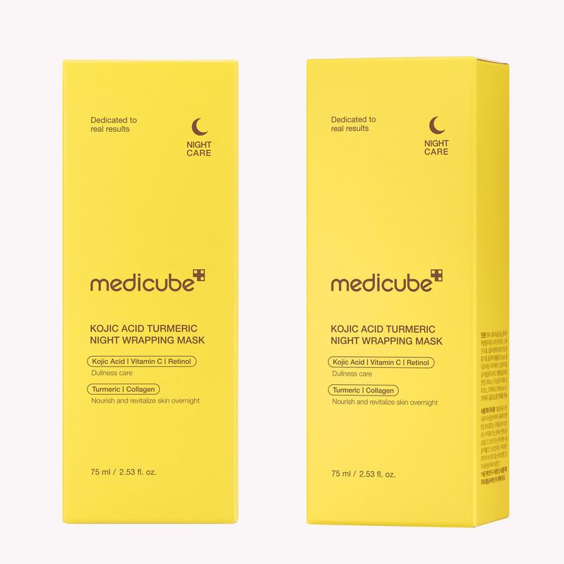 [medicube Official] Kojic Acid Turmeric Night Wrapping Mask | Overnight Wrapping Mask, Morning Shed, Turmeric, Niacinamide, Vitamin C