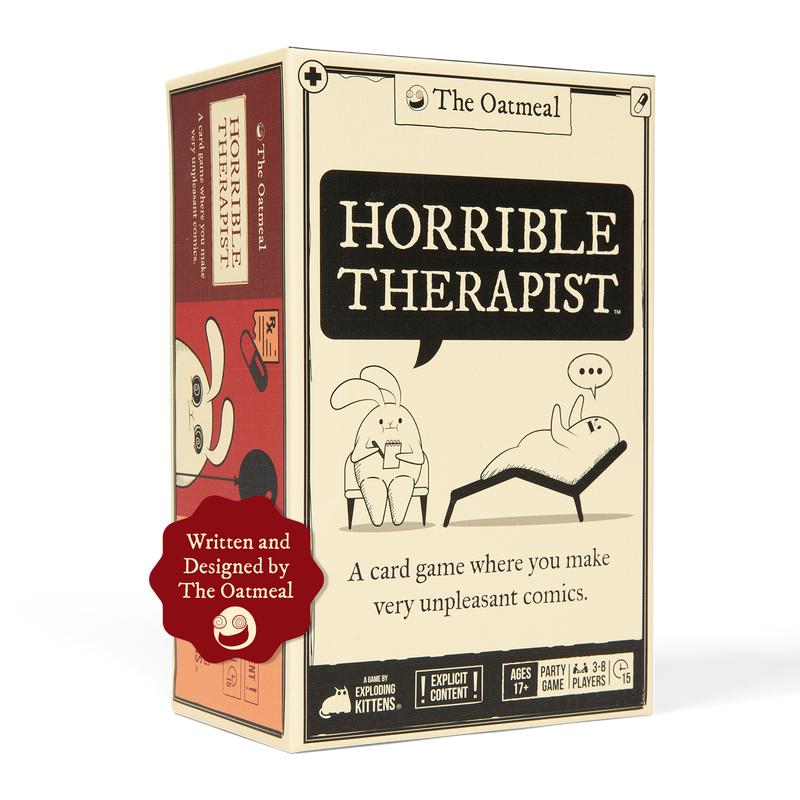 Exploding Kittens Horrible Therapist: Base Edition 3-8 Players - Ages 17+ - 15 Minutes to Play - Party Game, Family Game Night,