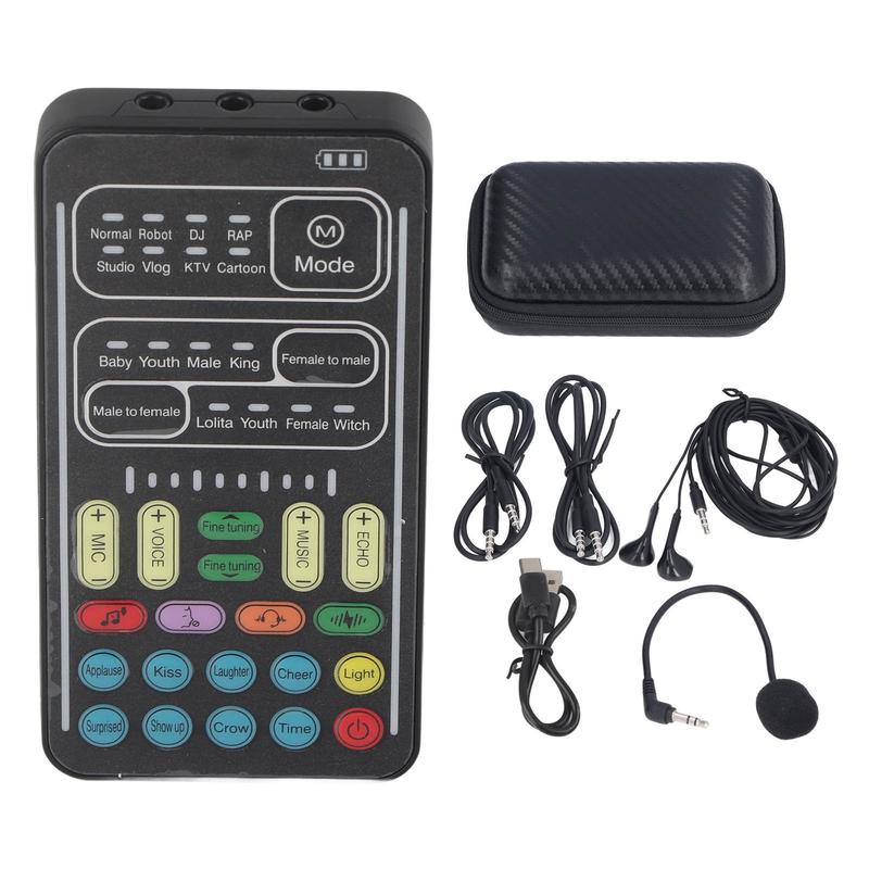 I9 voice converter set, portable handheld microphone voice converter, multifunctional sound effects mini sound card