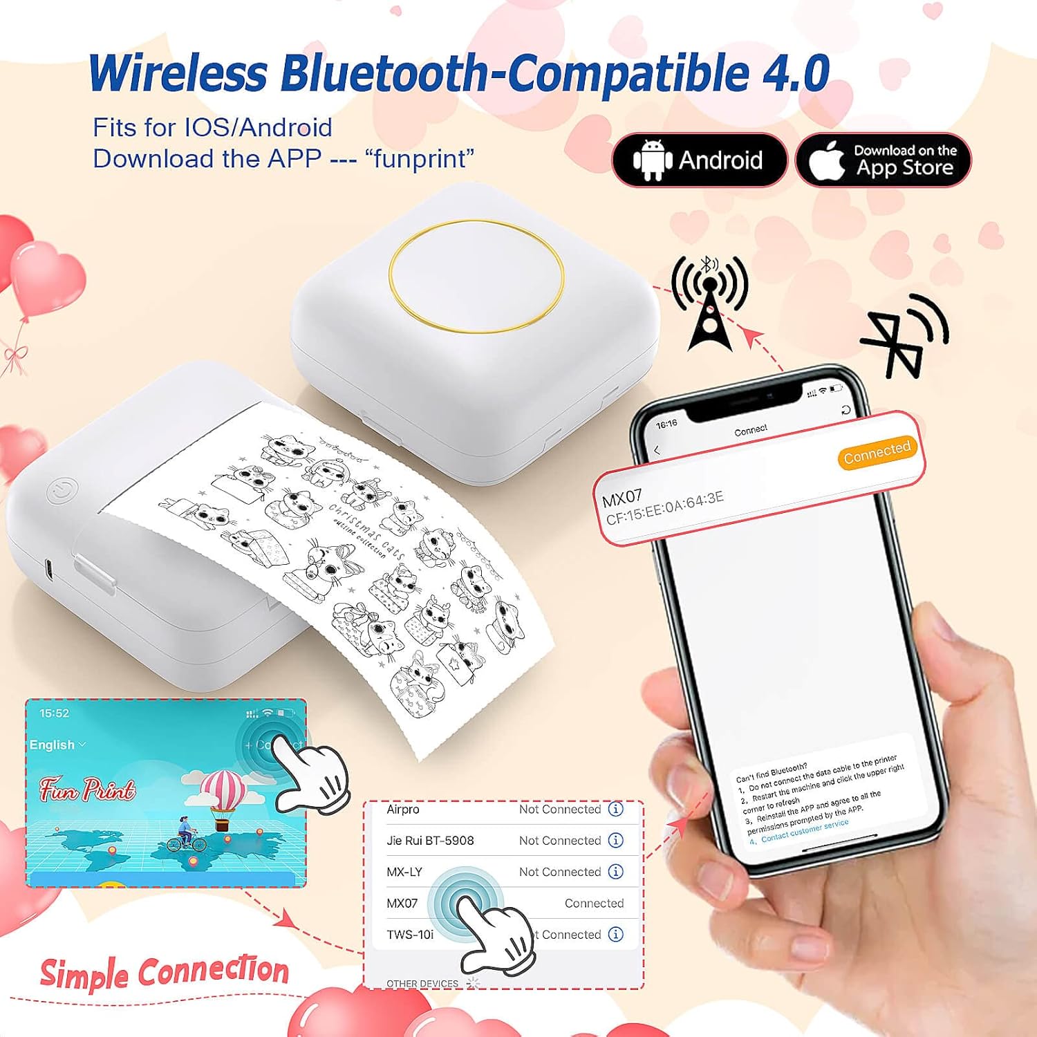 USB Portable Mini Photo Printer,