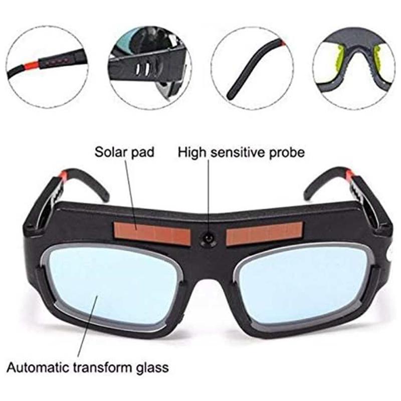 1 Pair Black Solar Auto Darkening Welding Goggle