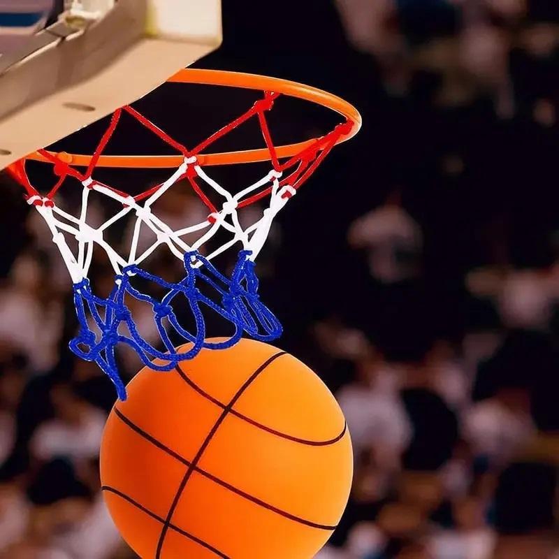 Silent Basketball Set, 2 Counts/set Including 1 Count Indoor Silent Basketball and 1 Count Basketball Hoop, Rebound Basketball Toy for Indoor Training,