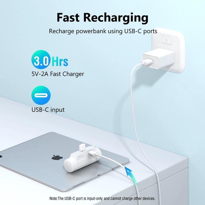 Portable Charger, 6500mAh Mini Ultra Compact Portable Phone Charger Battery Pack