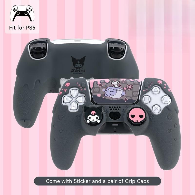 GeekShare PS5 / NS pro Controller Skin Set,Silicone Protective Cover Case for Playstation5 NS pro Wireless Controller with 2 Thumb Grip Caps and 2 Stickers