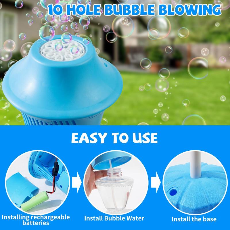 Bubble Maker for Kids – Adjustable Height Stand, 20,000+ Bubbles Per Minute,