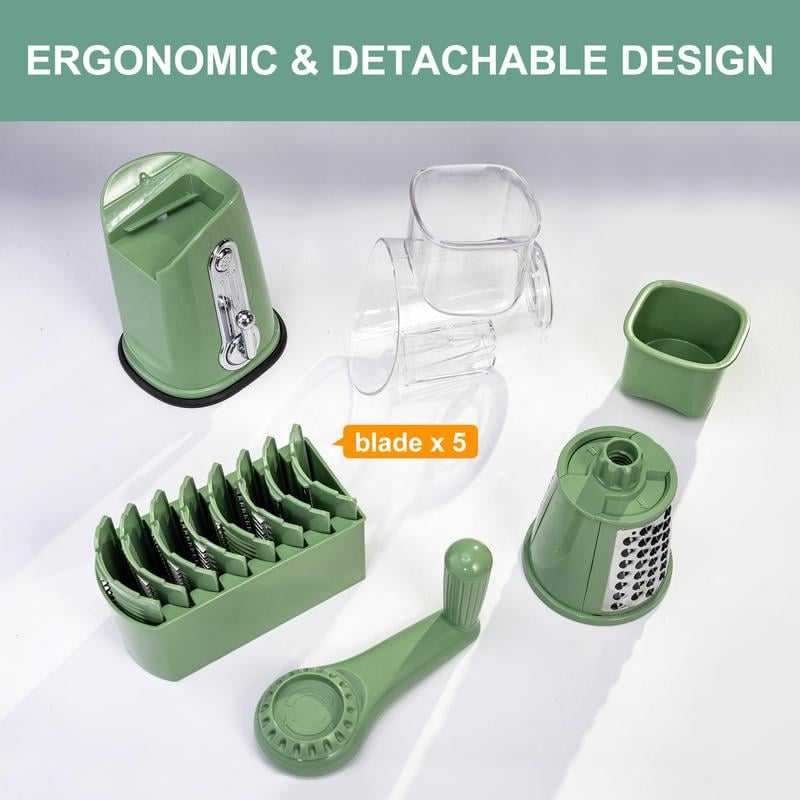 Vegetable Shredder with 5 Well-designed Blades