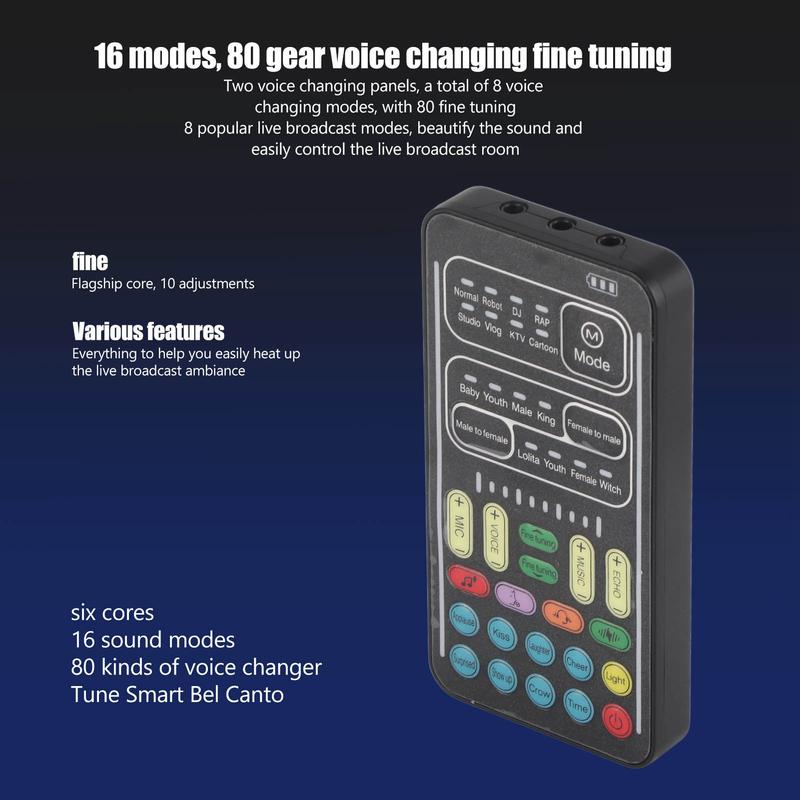I9 voice converter set, portable handheld microphone voice converter, multifunctional sound effects mini sound card