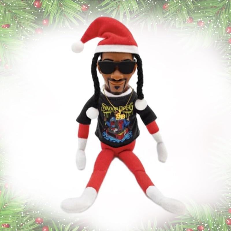 Snoop Dogg Snoop on a Stoop Christmas Elf Doll, Includes Elf Toy, Extra Tshirt, Sunglasses and Necklace Christman Gifts for Men & Women