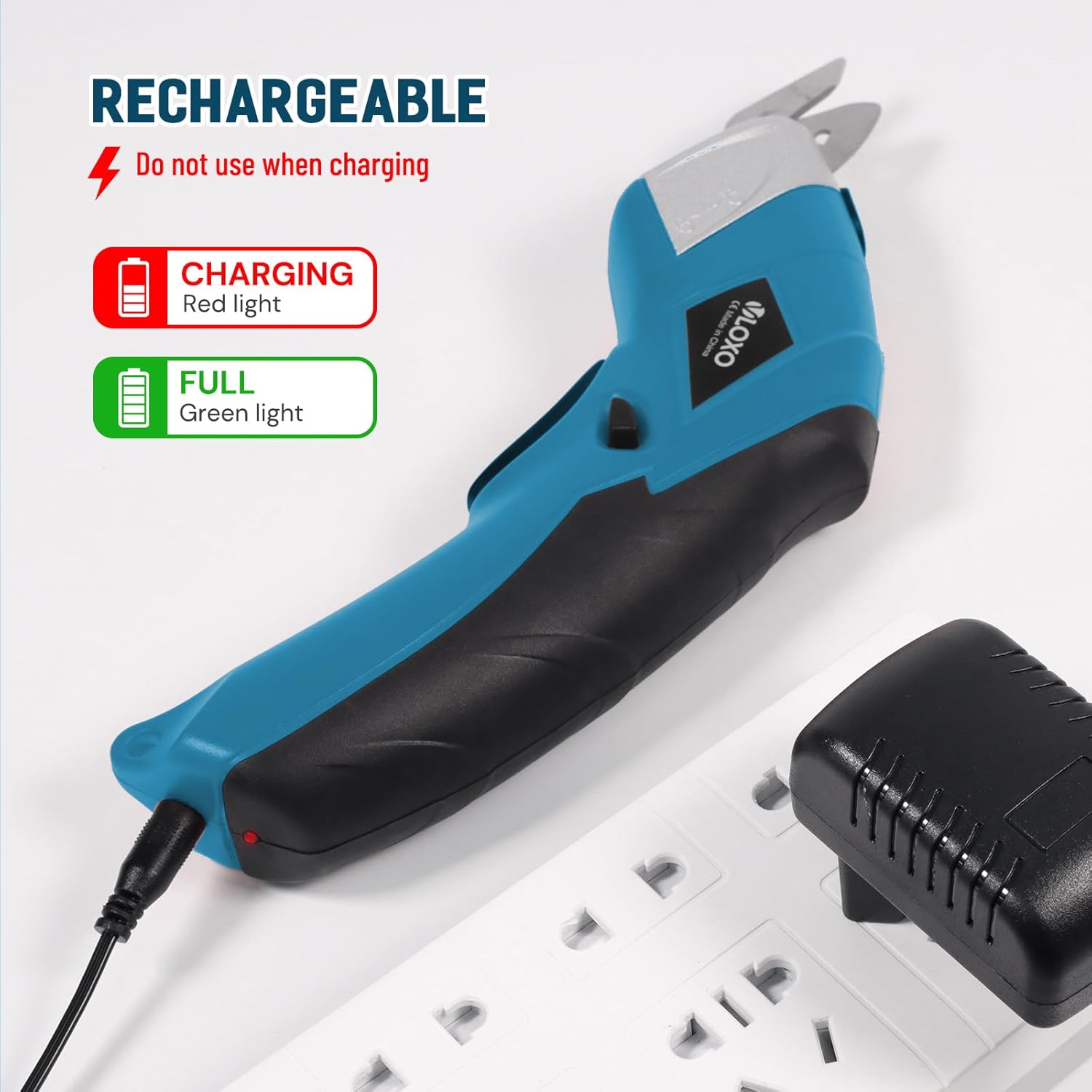 Electric Scissors, for Cutting Paper, Plastic, Aluminum, Hardboard, Leather, Fabric, Wood, Safety Feature Precision Cutting Tool