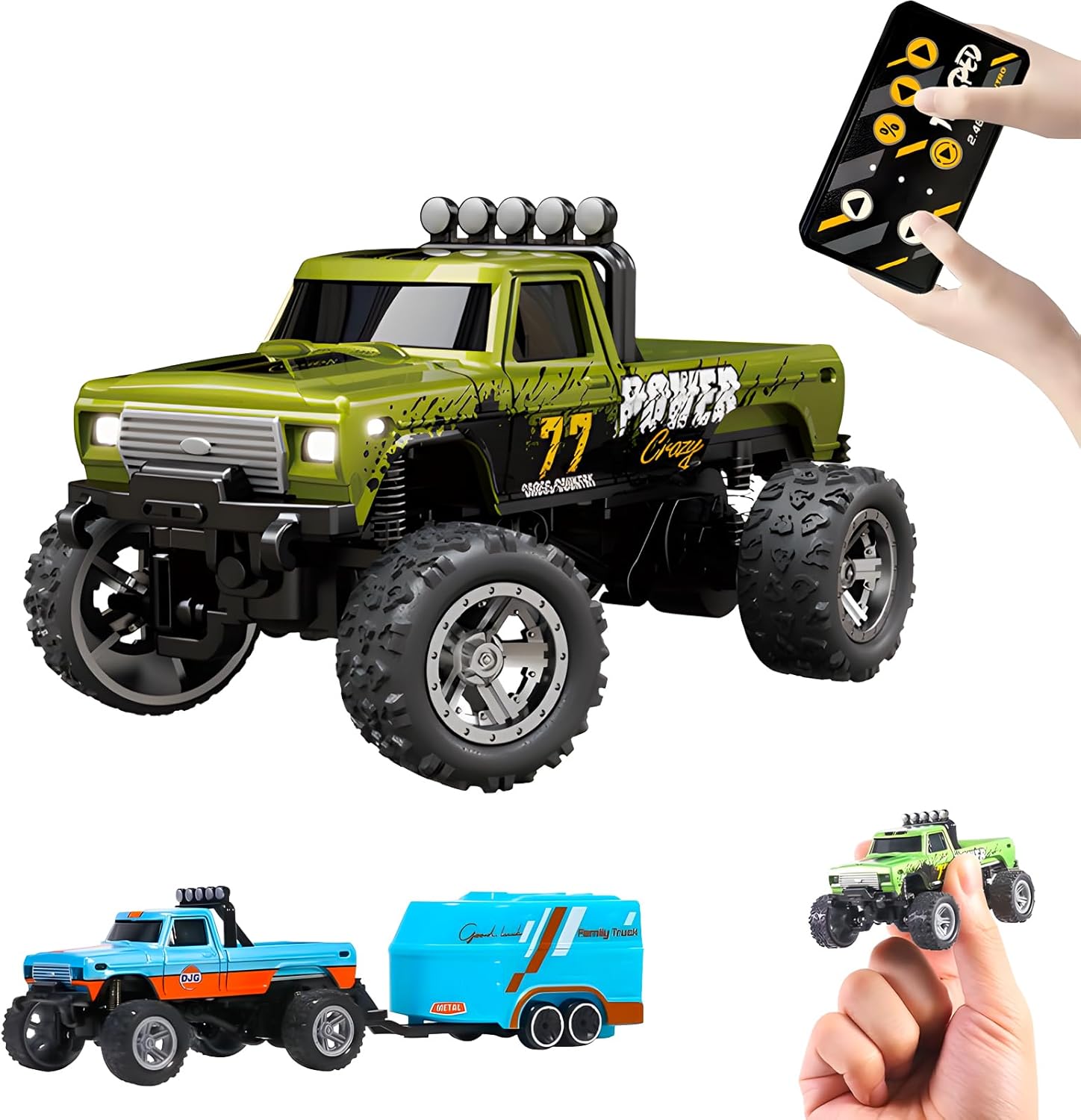 2.4GHz Remote Control All-Terrain Vehicle, 3-Speed Adjustable, USB-C Rechargeable,