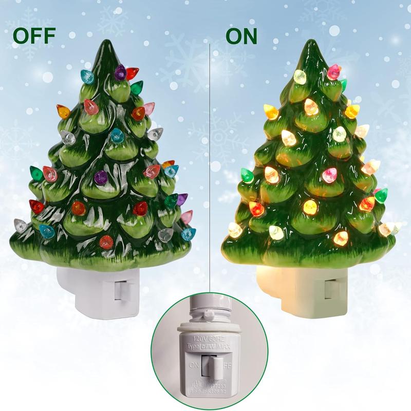 Christmas Ceramic Tree Night Light,