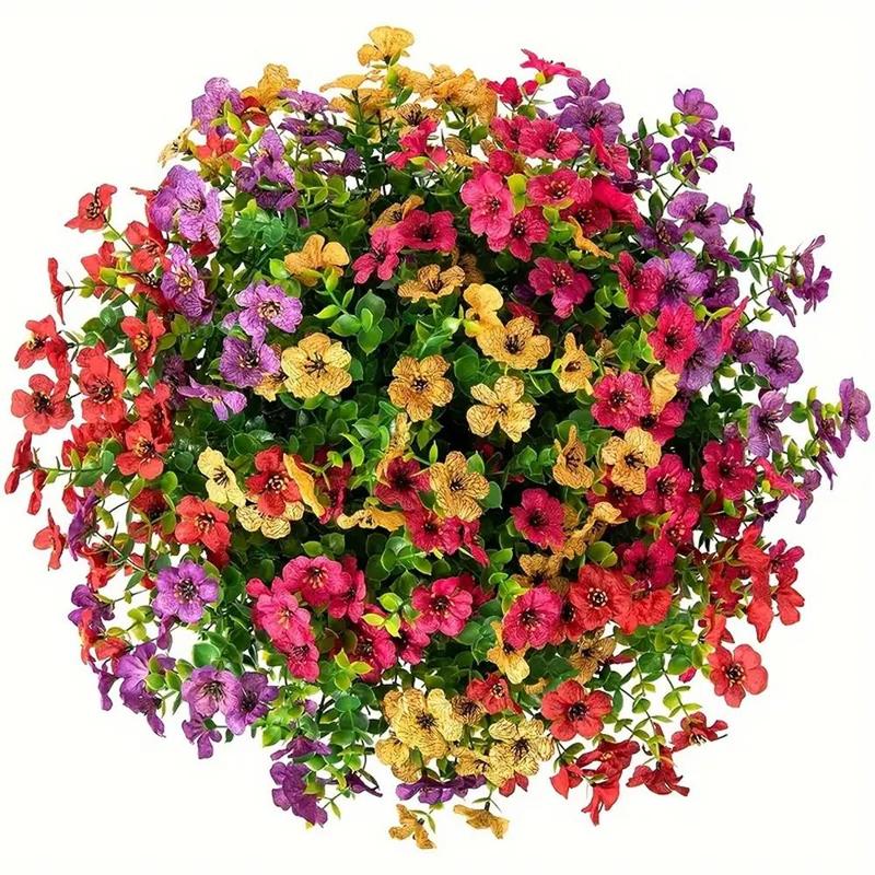 Artificial Flower (12pcs/set), UV Resistant Colorful Fake Flower, Decorative Bouquet for Home Garden Party Wedding Decor