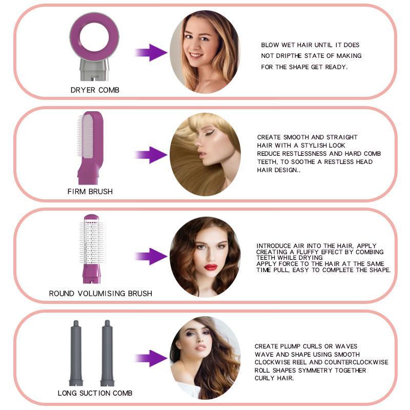 5 in 1 Hair Dryer Brush, 1 Set Hair Dryer & Hair Styler, Hair Styling Tool for Women, Professional Hair Styling Tools for Home & Salon Use