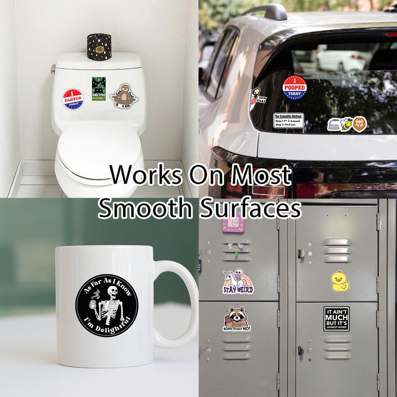 130 PCS Funny Hilarious Meme Stickers with Quotes for Laptop, Hard Hat, Work, Water Bottle, Computers - Vinyl Waterproof Decals, UV Resistant