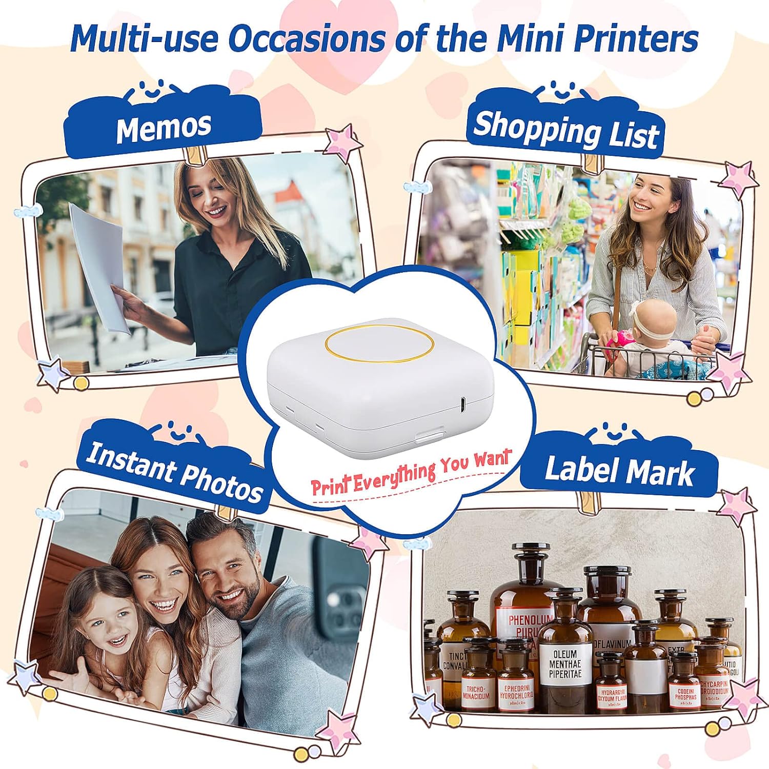 USB Portable Mini Photo Printer,