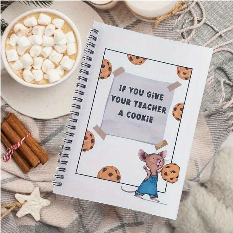 Cartoon Mouse Pattern Notebook, 1 Count Creative Teacher Appreciation Notebook, Personal Organizer for Back To School Or End Of Year Gifts