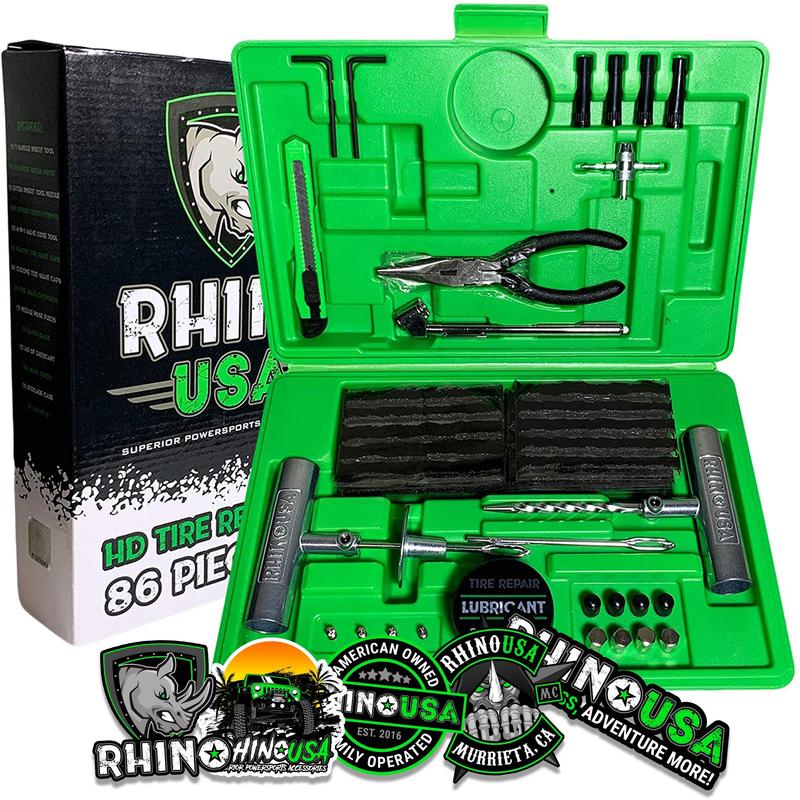 Tire Plug Repair Kit (86-Piece) Fix Punctures & Plug Flats with Ease - Heavy Duty Flat Tire Puncture Repair Kit for Car, , ATV, Trailer, Etc
