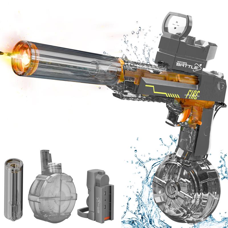 Electric Water Blaster with LED Lights, , Long Range Shoot Reach 26-35ft, High Powered IP67 Waterproof