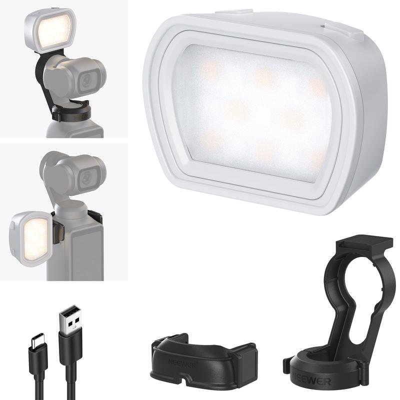 NEEWER M21 BASIC Magnetic Auxiliary Light Compatible with DJI OSMO Pocket 3 Gimbal Camera Creator Combo,