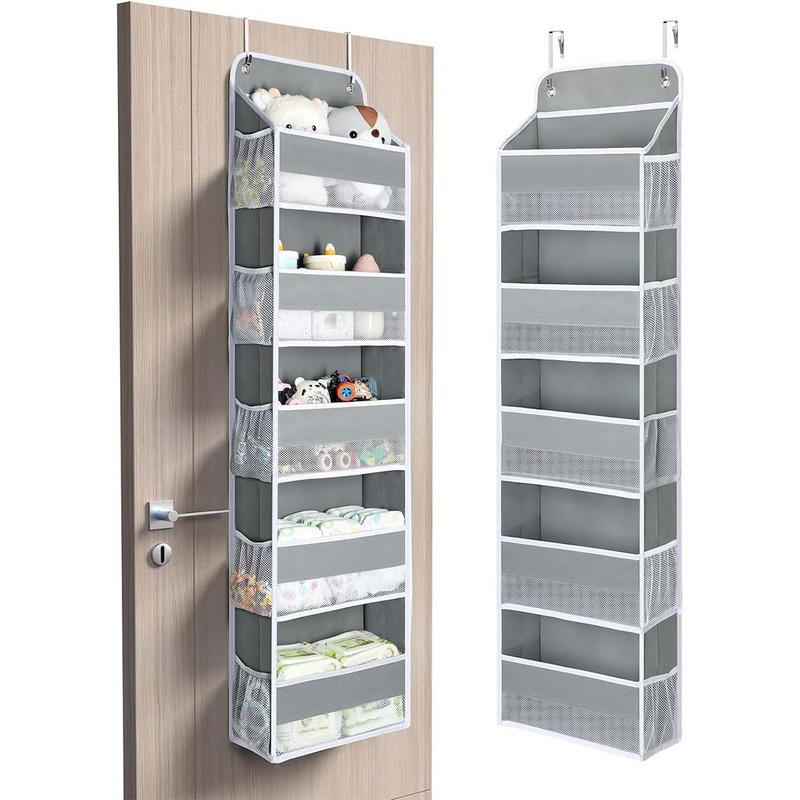 Over Door Organizer with 5 Storage Bins 10 Side Pockets,