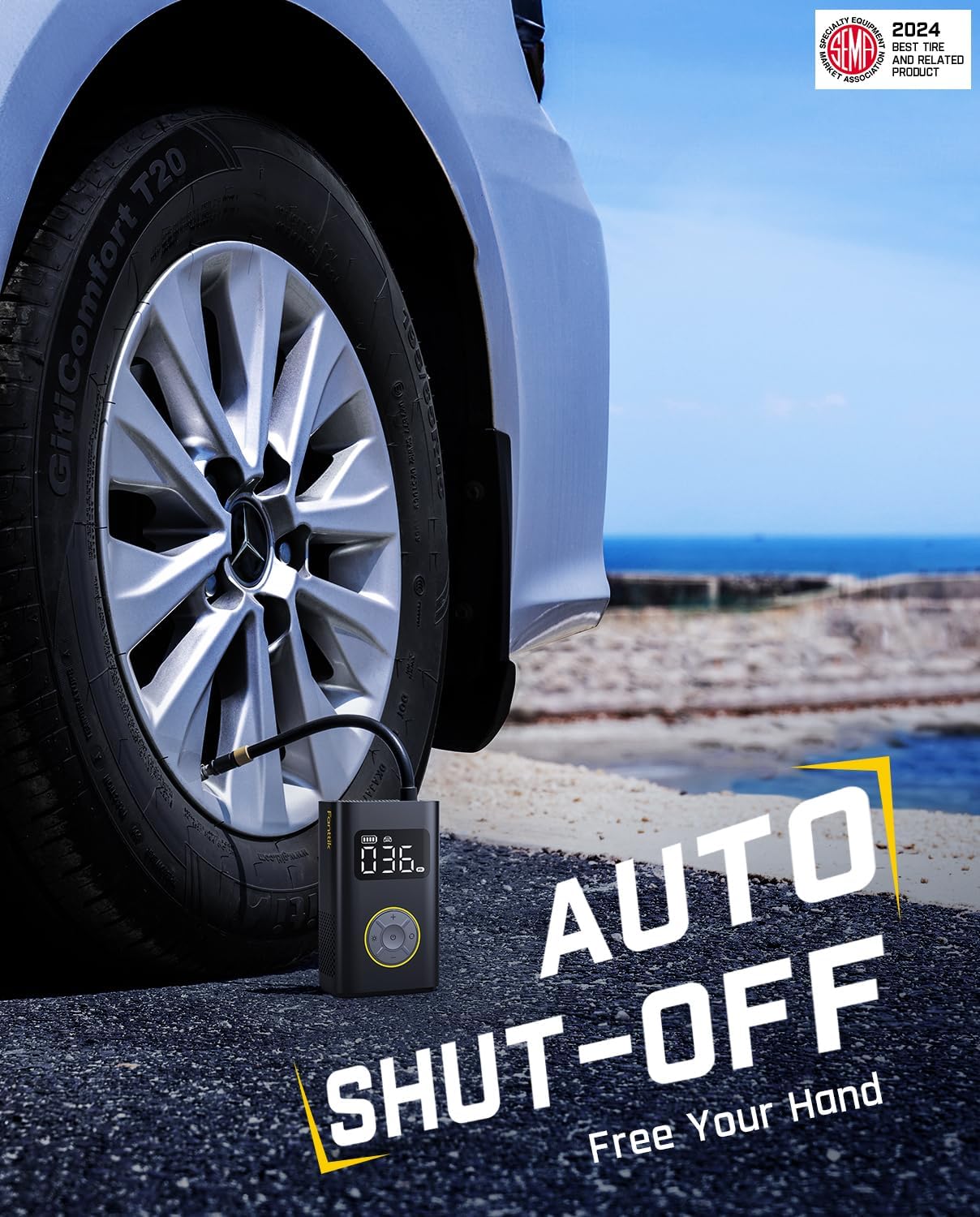 Portable Tire Inflator for Compact Car,