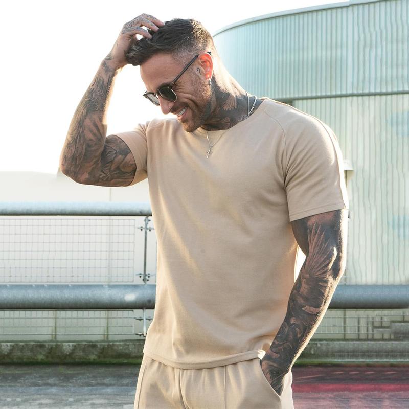 GINGTTO Mens Short Sets 2 Piece Outfits Fashion Summer Tracksuits Casual Set