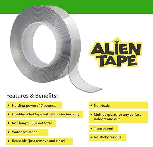 ALIEN TAPE - Double Sided Tape Heavy Duty, Nano Tape,(3PACK)