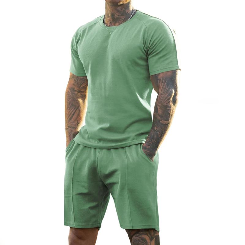 GINGTTO Mens Short Sets 2 Piece Outfits Fashion Summer Tracksuits Casual Set
