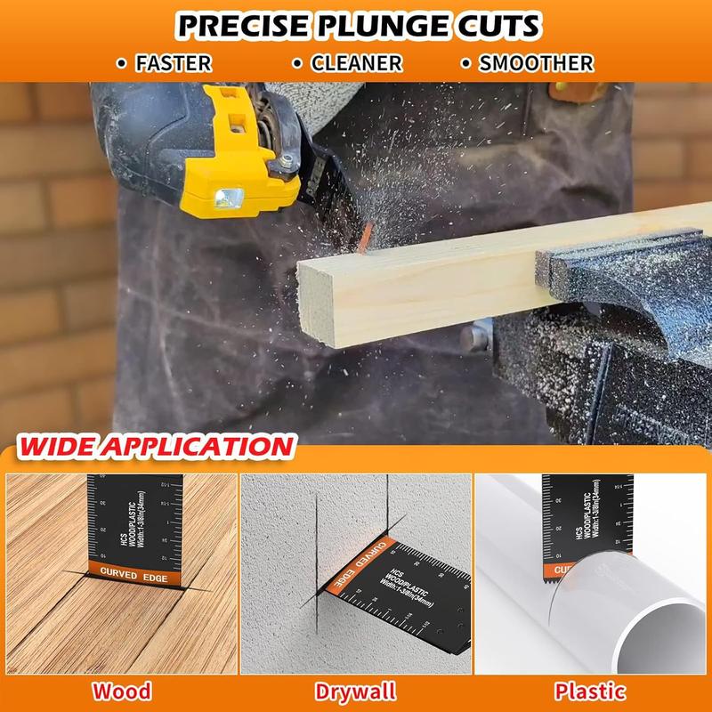 154 Metal Wood Oscillating Tool Blade, Titanium Oscillating Saw Blades with Sandpaper, Quick Release Multi Tool Blades Kits for Dewalt Ryobi Milwaukee Rockwell Fein Makita