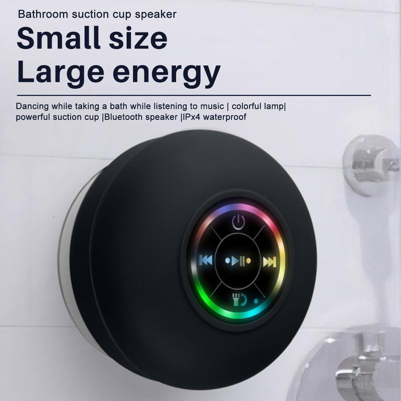 Portable Wireless Speaker With Suction Cup, USB Rechargeable