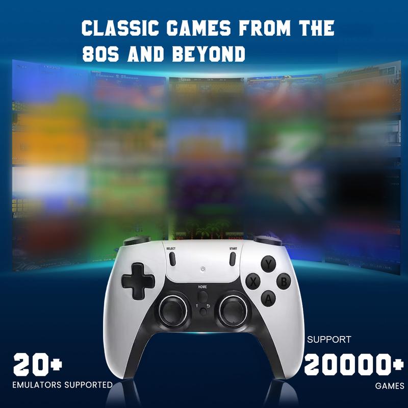 4K HDMI Output - 20000+ Games Wireless Retro Game Console Stick,