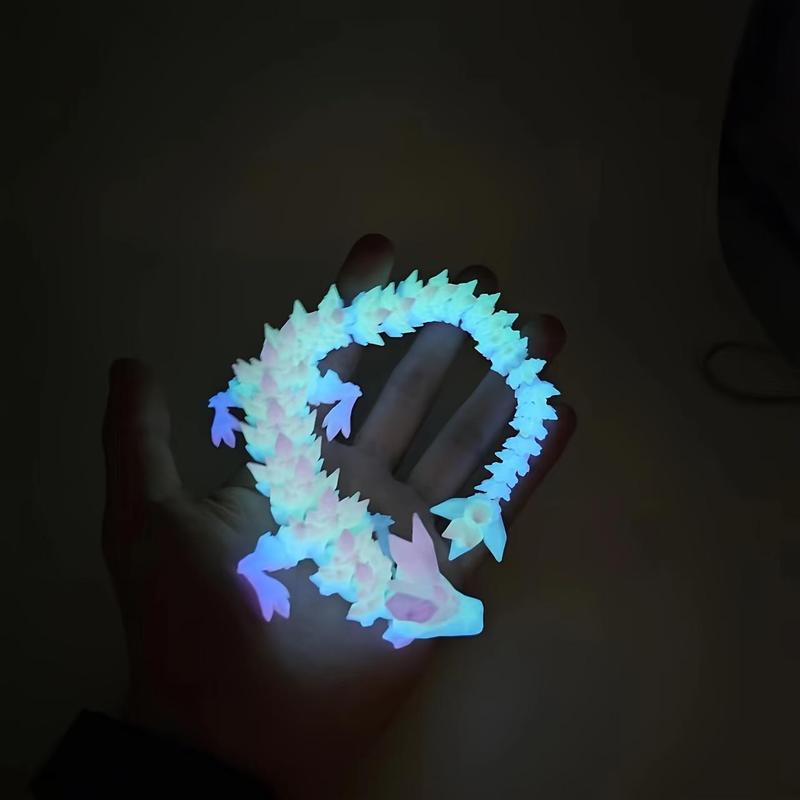 3D Printed Luminous Artificial Crystal Dragon Statue,