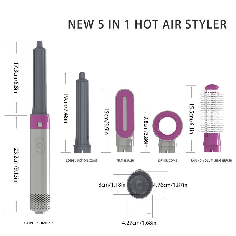 5 in 1 Hair Dryer Brush, 1 Set Hair Dryer & Hair Styler, Hair Styling Tool for Women, Professional Hair Styling Tools for Home & Salon Use