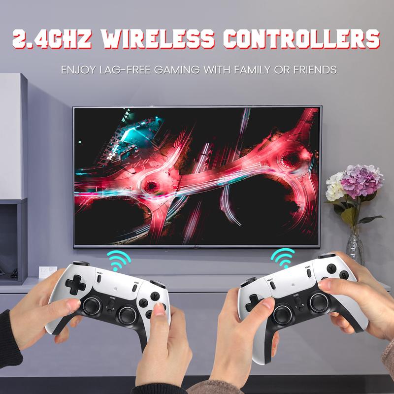 4K HDMI Output - 20000+ Games Wireless Retro Game Console Stick,