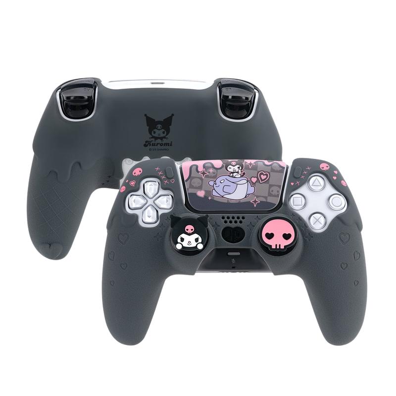 GeekShare PS5 / NS pro Controller Skin Set,Silicone Protective Cover Case for Playstation5 NS pro Wireless Controller with 2 Thumb Grip Caps and 2 Stickers