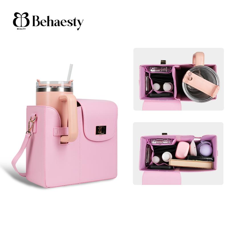 Behaesty Portable Bottle crossbody bags for Drink Holder with Wallet Storage, Cup Accessories Adjustable Strap,