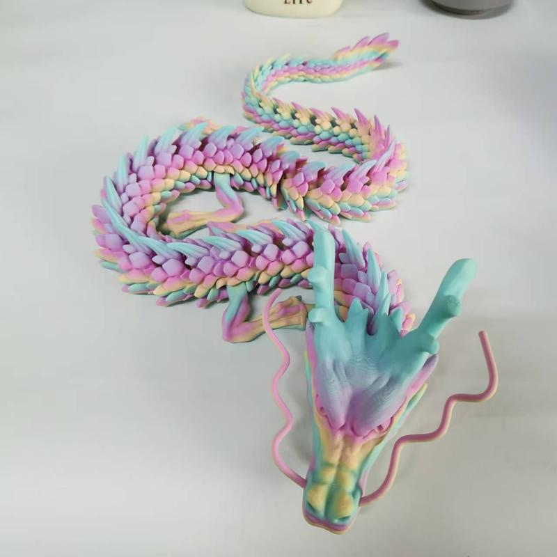 3D Printed Luminous Artificial Crystal Dragon Statue,