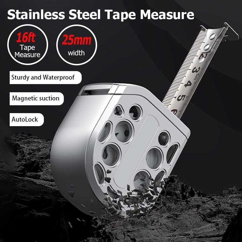 Retractable Tape ,Stainless Steel Measuring Tape With Double sided Scale Waterproof Portable AutoLock Measure Ruler Tape Measure Ruler