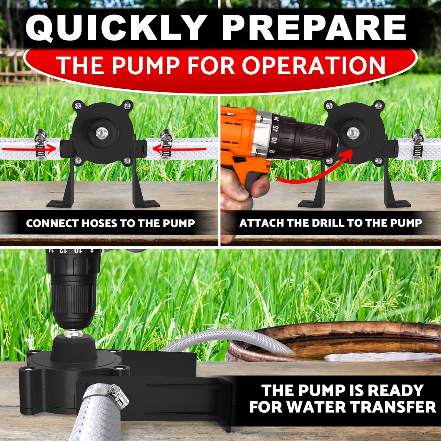 Portable Electric Drill Pump,