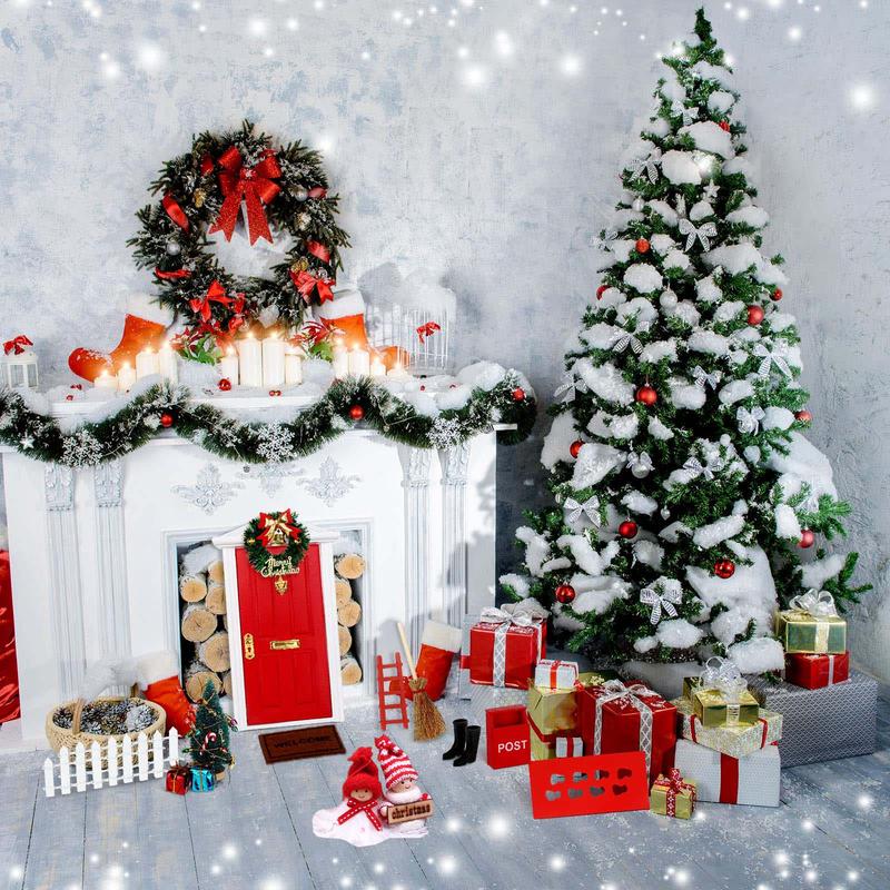 22 Pcs Christmas Elf Door Girl Fairy Doors